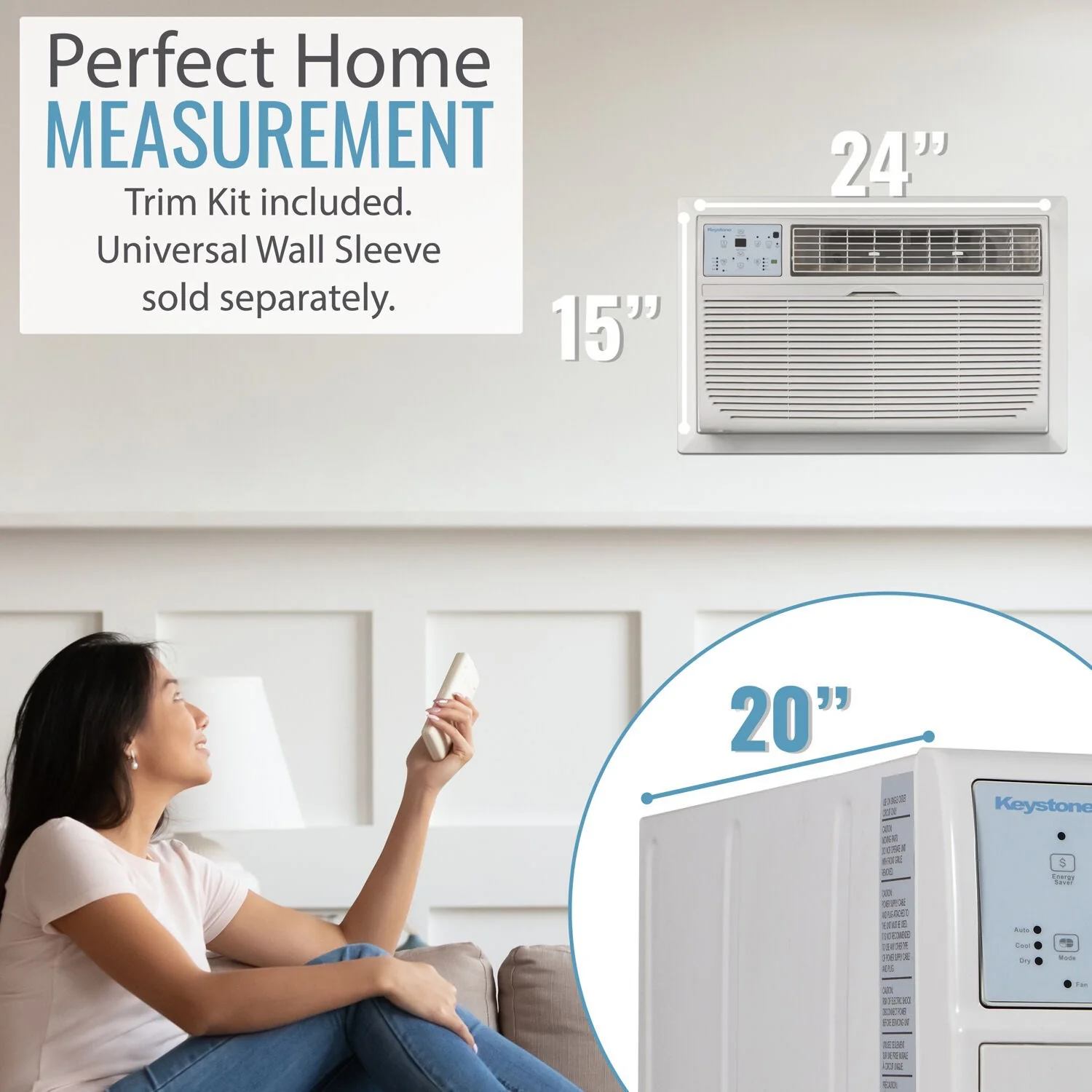 Keystone 12,000 BTU Through-The Wall 230V Air Conditioner