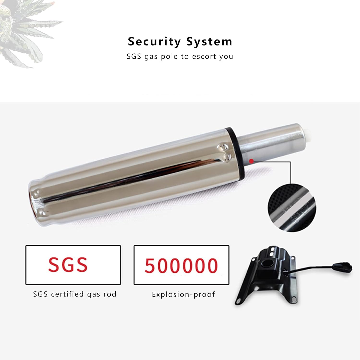 Commercial Ergonomic High-Back Faux Leather Executive Office Chair with Arms and Lumbar Support, Black(