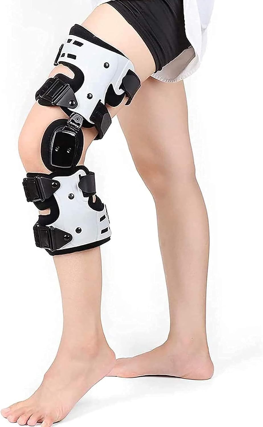 Length Adjustable Knee Joint Fixation Brace Orthosis Knee Support for Rehabilitation Ligament Meniscus Fracture Knee Rehabilitation Knee Pads-Left