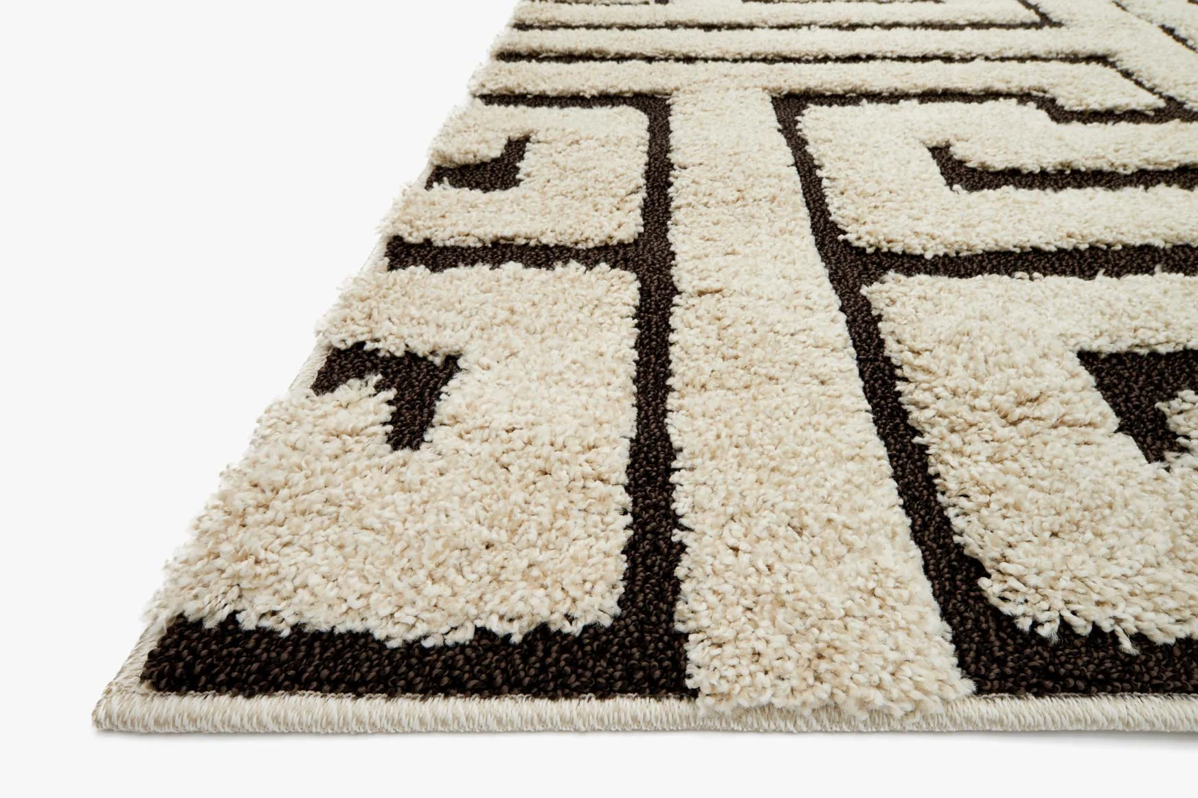 Loloi Enchant Collection - Transitional Power Loomed Rug in Ivory & Dark Brown (EN-28)