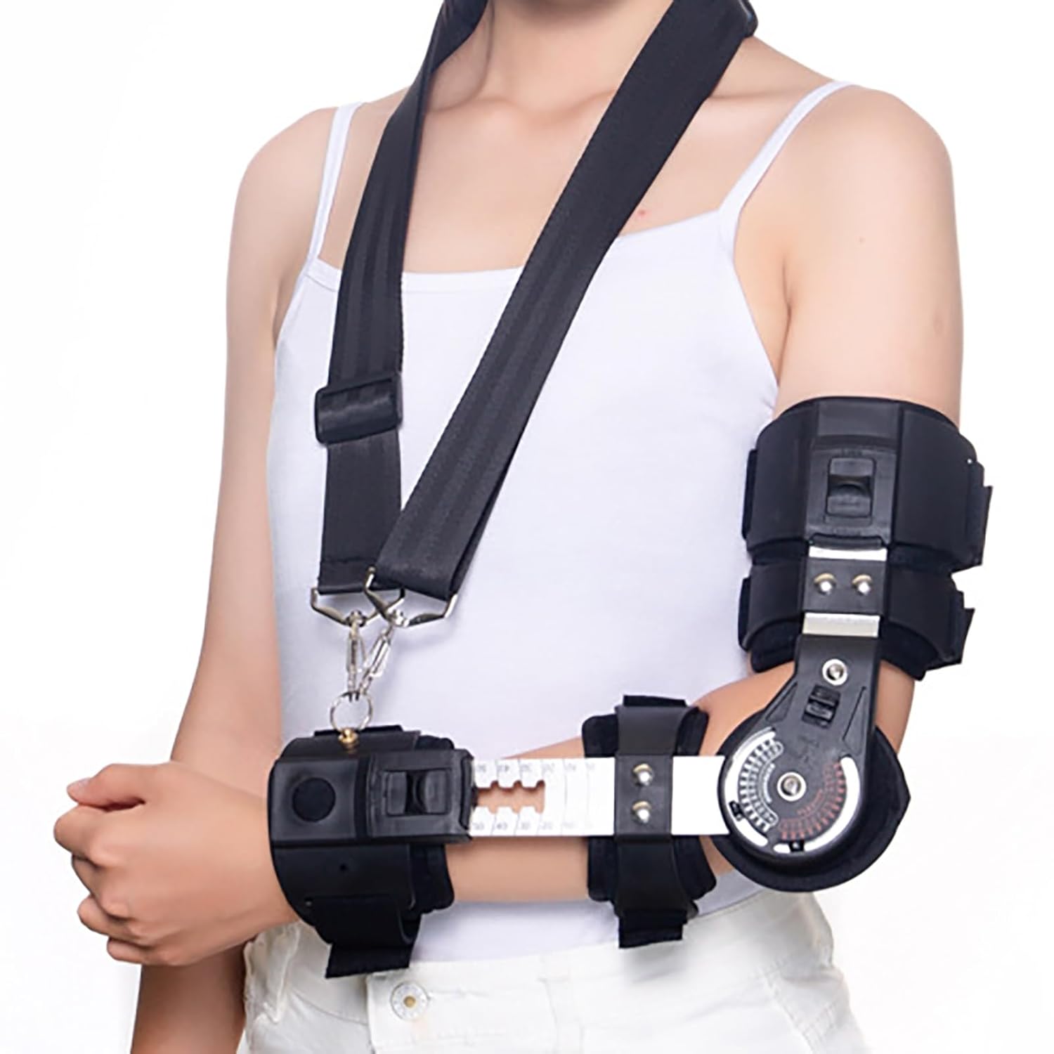 Adjustable Elbow Immobilization Brace Rehabilitation Equipment Arm Fracture Correction Brace for Elbow Injuries Ligament Injuries Fractures Arthritis