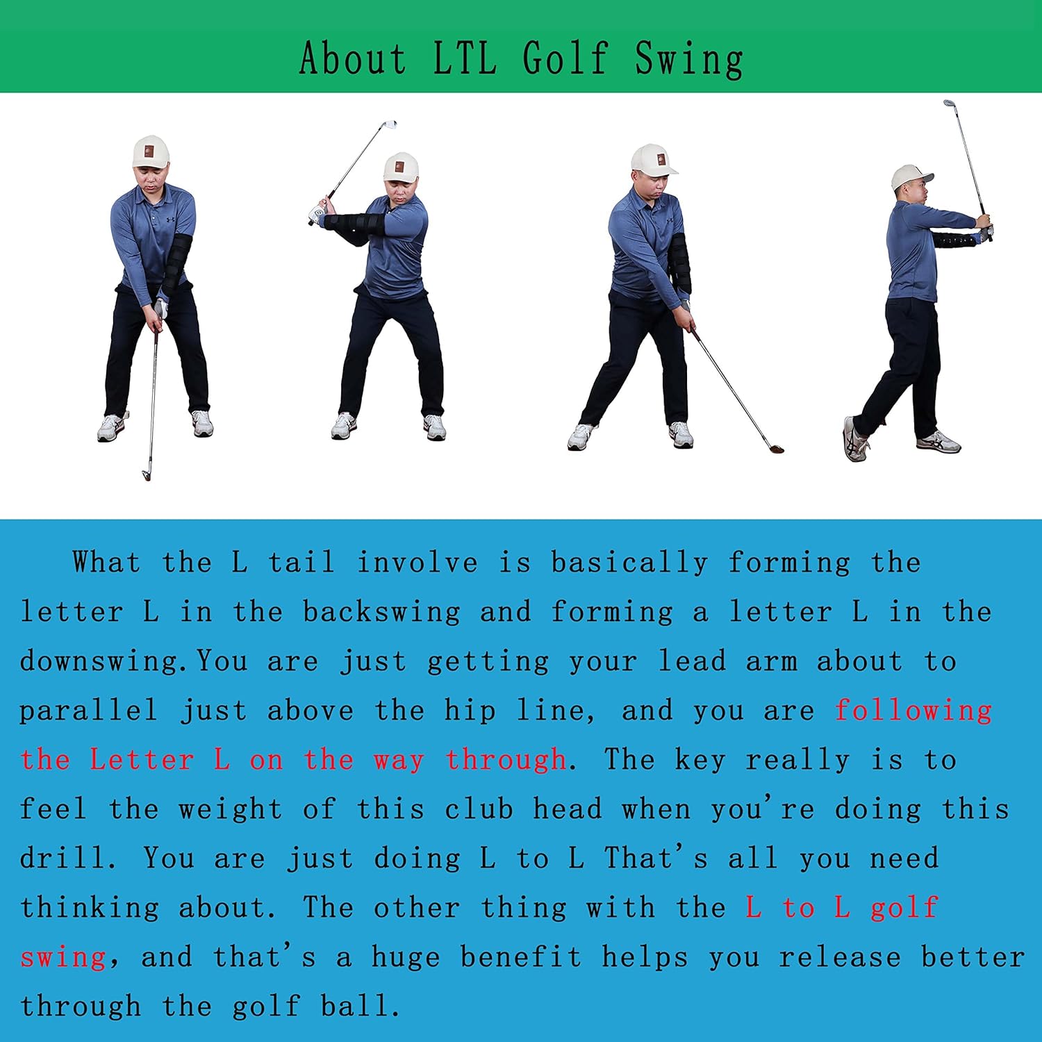 Golf Swing Training Elbow Brace with Golf Swing Trainer Aid Golf Warm-up Stick, Perfect for Amend Chicken Wings and Correction Brace of Golf Swing