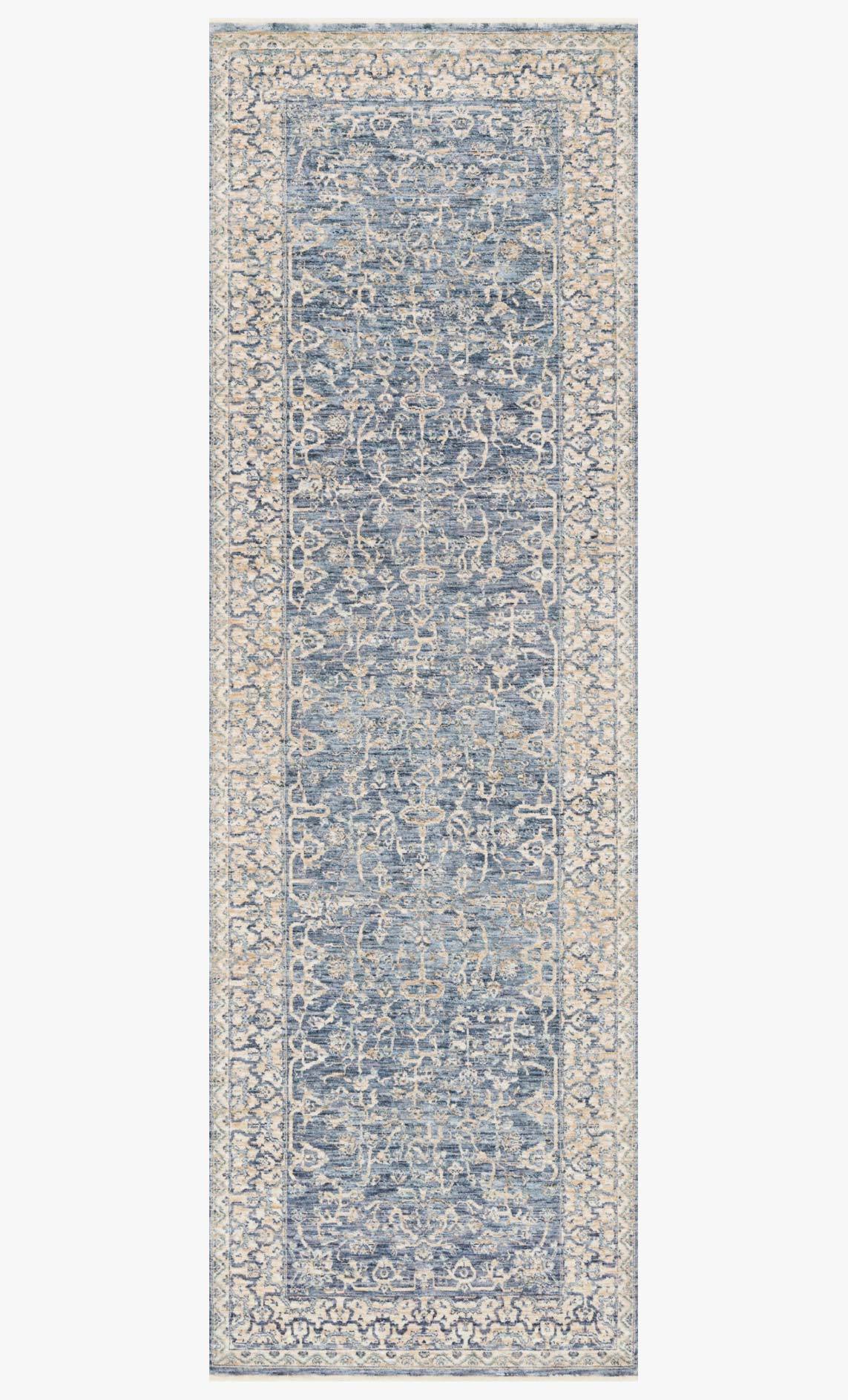 Loloi Pandora Collection - Traditional Power Loomed Rug in Dark Blue & Ivory (PAN-04)