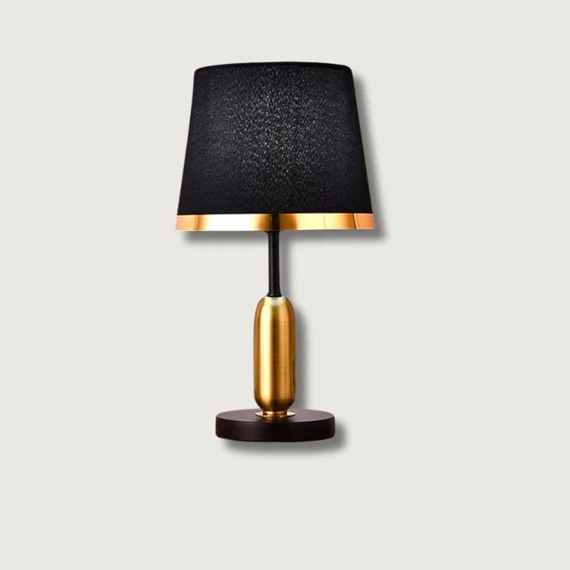 Contemporary Gold and Black Table Lamp