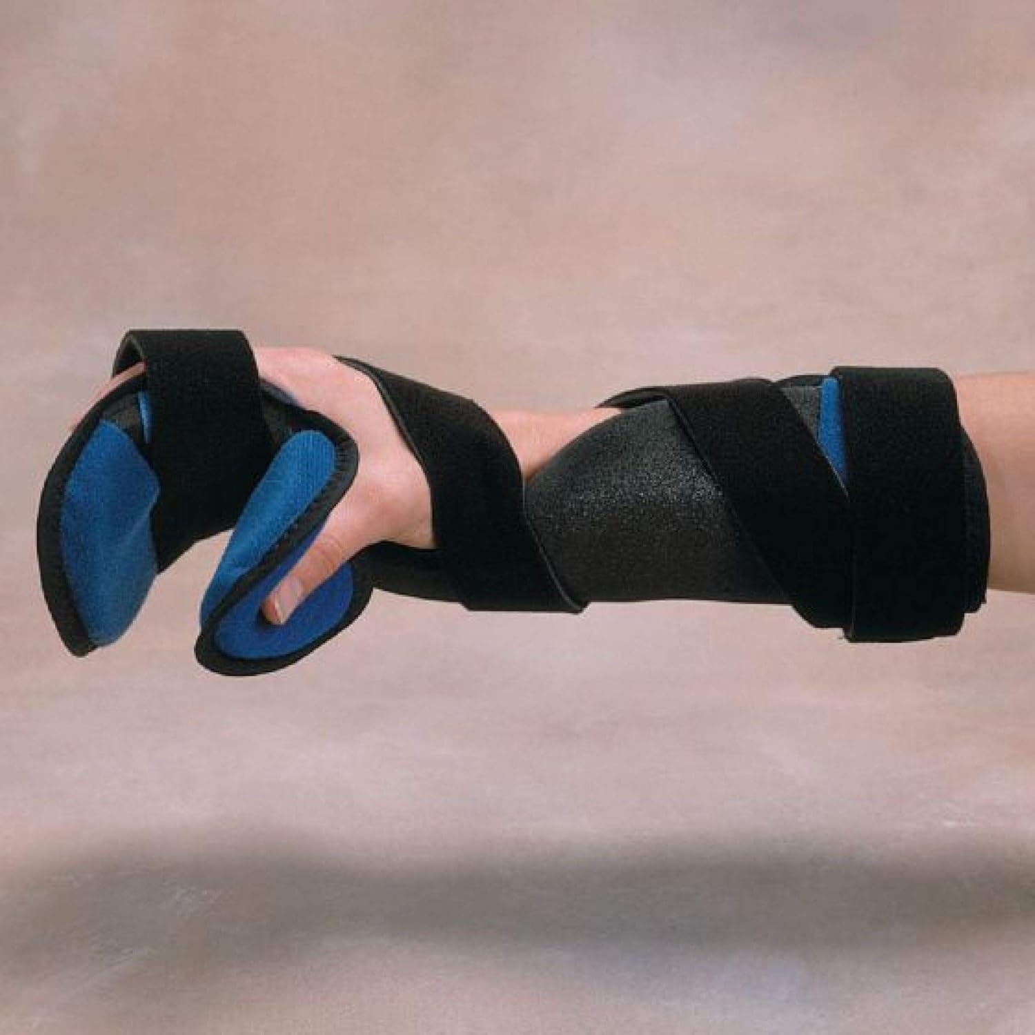 Rolyan Kwik-Form Functional Resting Orthosis, Right, S/M, Wrist, Thumb, Finger Support, Adjustable Strapping, Features Hook & Loop Closures, Soft Foam Splint, Hypertonic, Arthritis Hands
