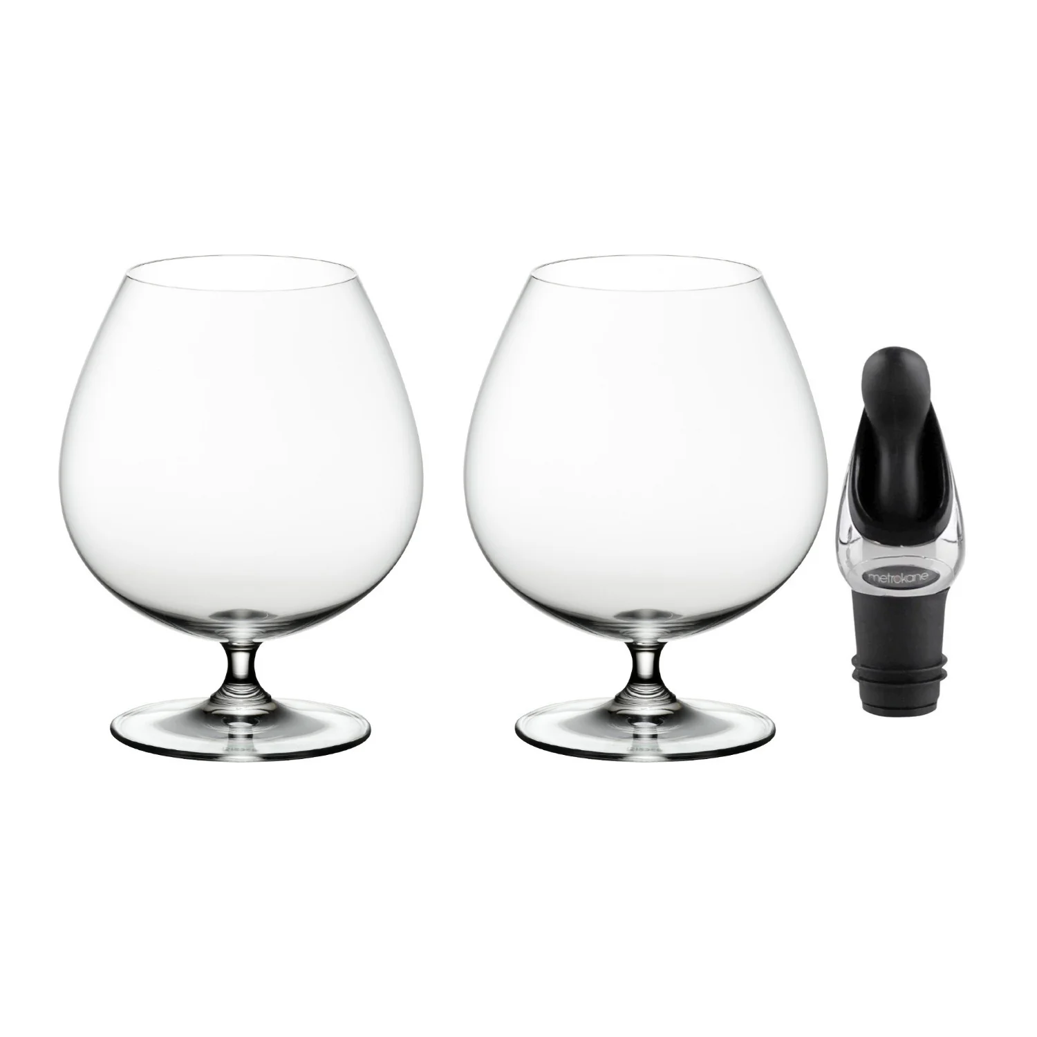 Riedel Vinum Brandy Glass (2-Pack) with Wine Pourer with Stopper