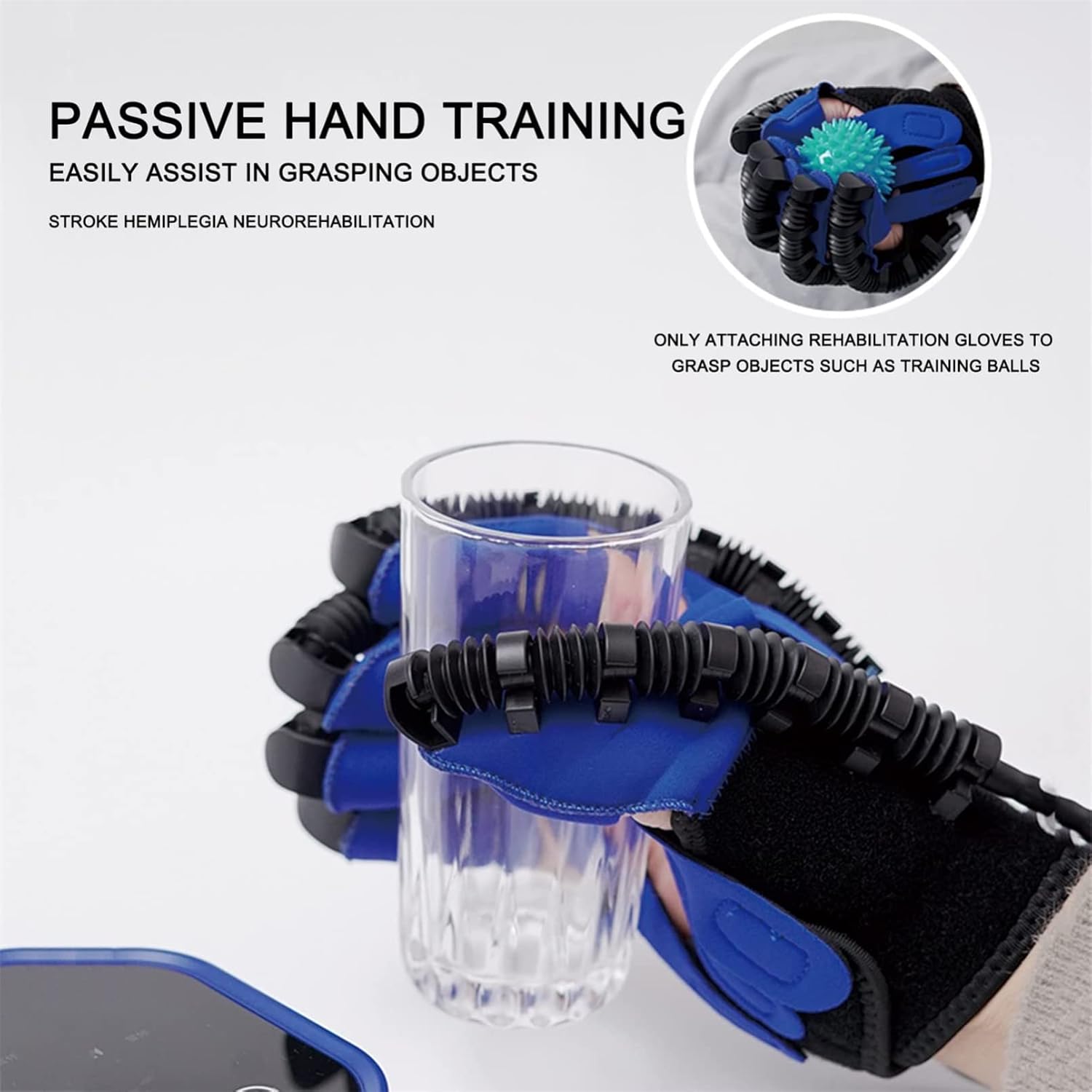 Rehabilitation Robot Gloves Both Hand, 2nd Generation Upgrade Rehabilitation Robot Gloves Both Hand, for Patients with Hand Dysfunct(Size:XXL Code,Color:Left+Right)