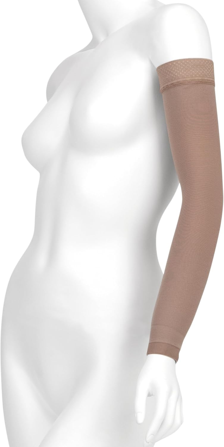 Juzo Soft 2000 15-20mmhg Standard Armsleeve with Silicone Top Band for Women, Beige, 1 (I) Regular