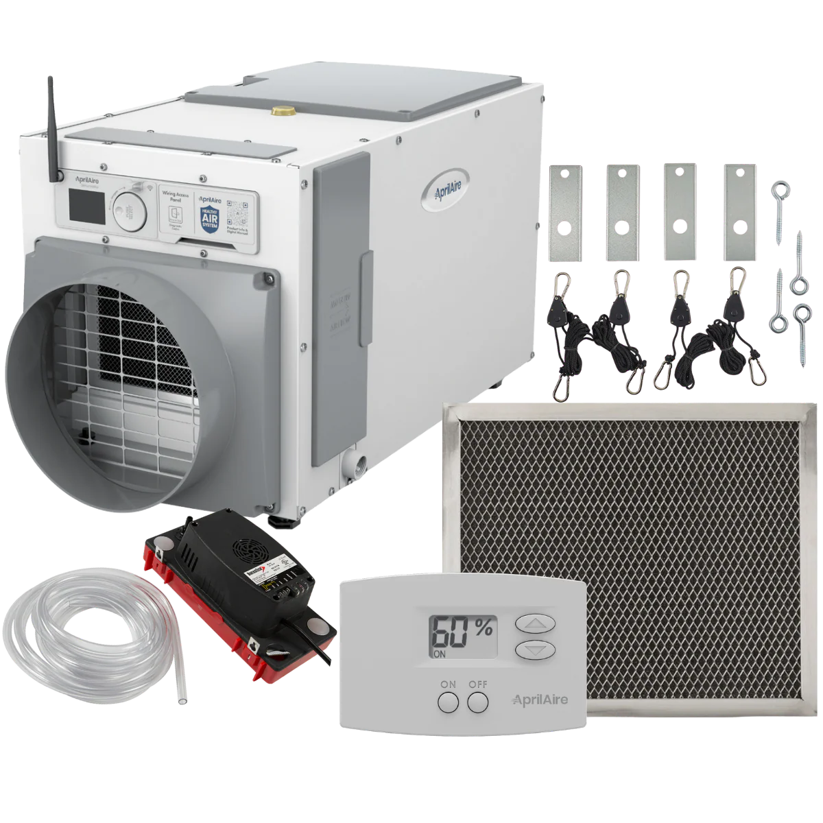 Aprilaire E100 100-Pint Energy Star Dehumidifier + Basement Package