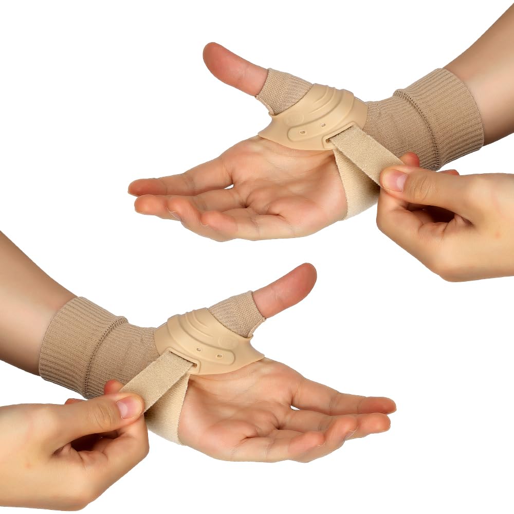 FORTEMOTUS CMC Thumb Brace Splint, CMC Joint Support Stabilizer for Thumb CMC Joint Pain, Instability, Tendonitis, Left + Right Hand, Medium