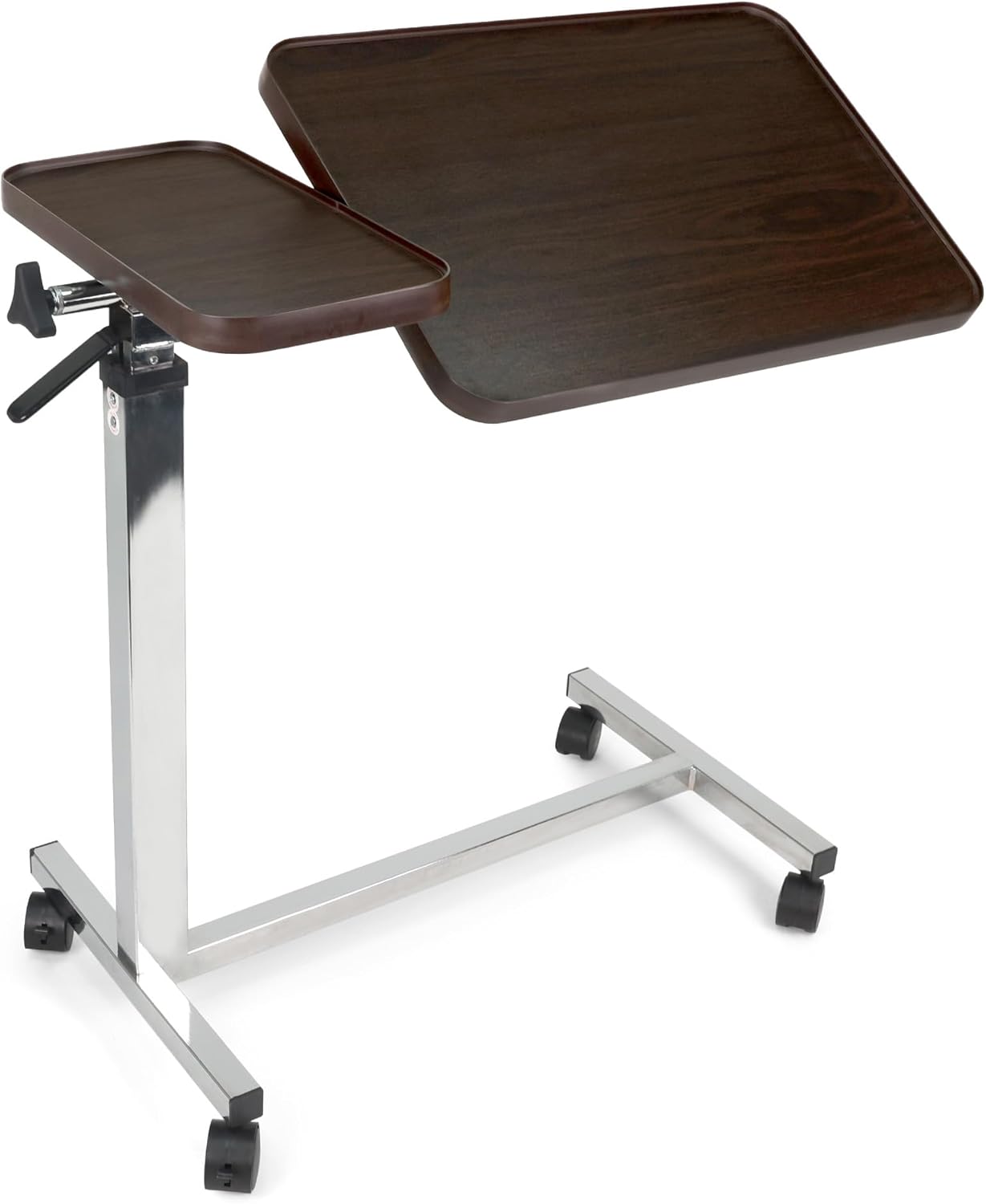 Vaunn Tilt Top Overbed Table, 1 Count (Pack of 1), Brown Matte