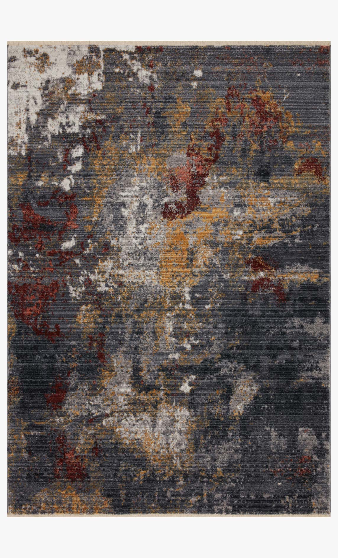 Loloi II Samra Collection - Transitional Power Loomed Rug in Dk. Grey & Spice (SAM-03)
