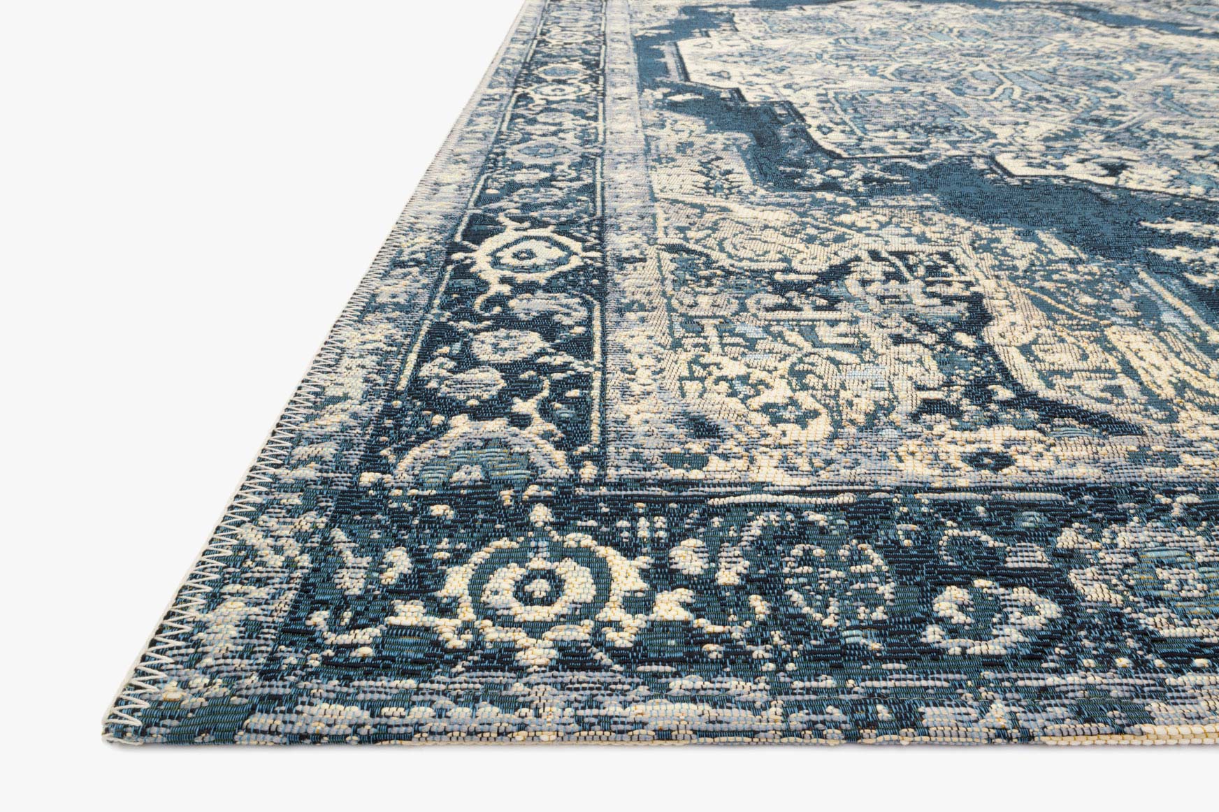 Loloi Mika Collection - Indoor/Outdoor Power Loomed Rug in Dk Blue & Dk Blue (MIK-01)