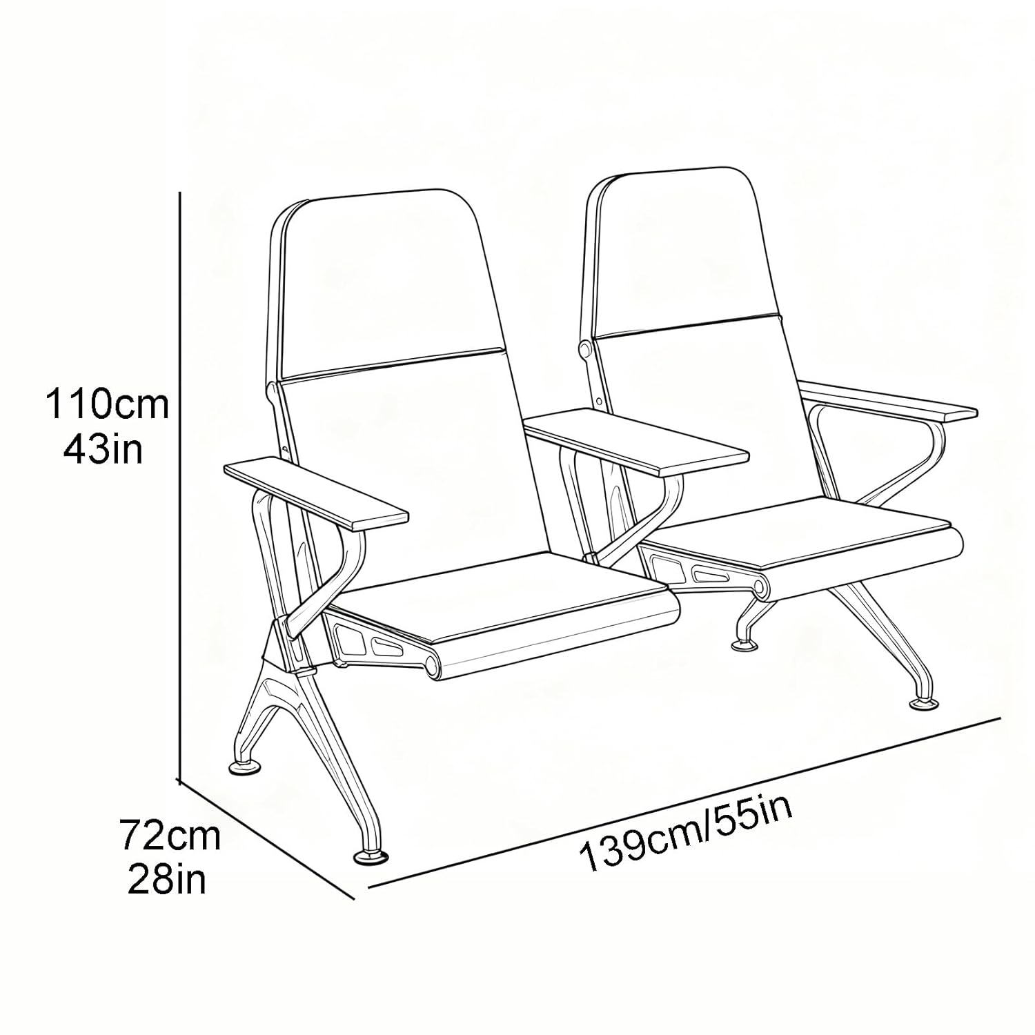 2-seat Medical Blood Draw Chair with IV Stand, Medical Phlebotomy Chair with Backrest and Armrests, Waiting Room Reception Beech for Home Care Clinic Hospital Outpatient(Green)