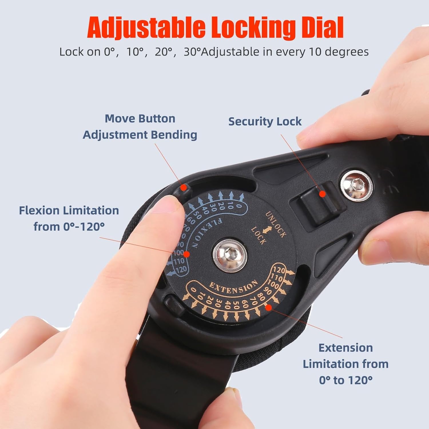 Hinged Adjustable Elbow Brace Post Surgical Rom Elbow Brace Arm Injury Post Surgery with Sling Stabiliser Splint (Color : Right arm)