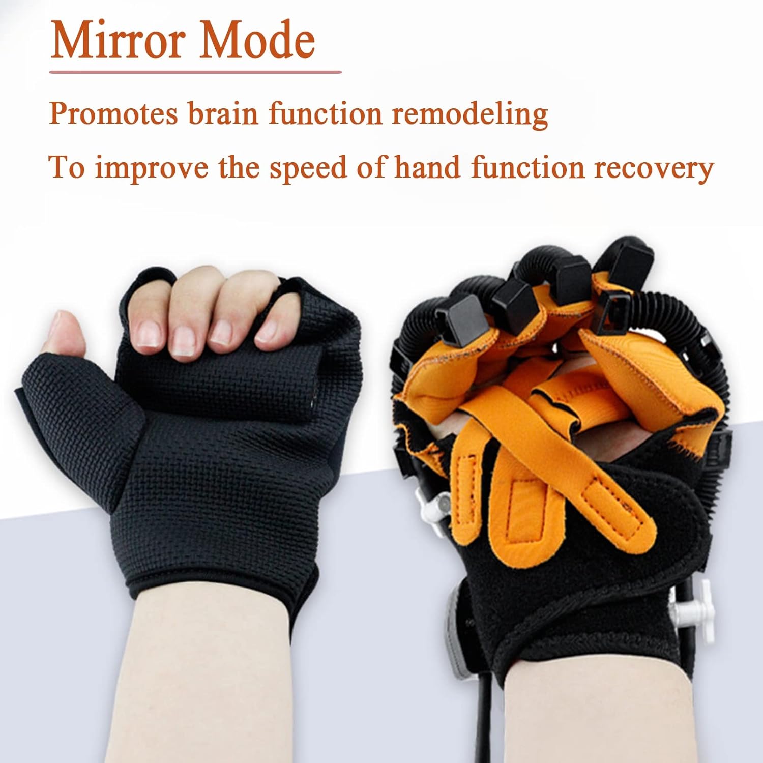 Hemiplegia Stroke Rehabilitation Trainer Arthritis Hand Rehabilitation Robot Gloves Finger Splint Restorey Aids for Long-Term Relief Finger Cramps (Color : Right Hand, Size : Small)