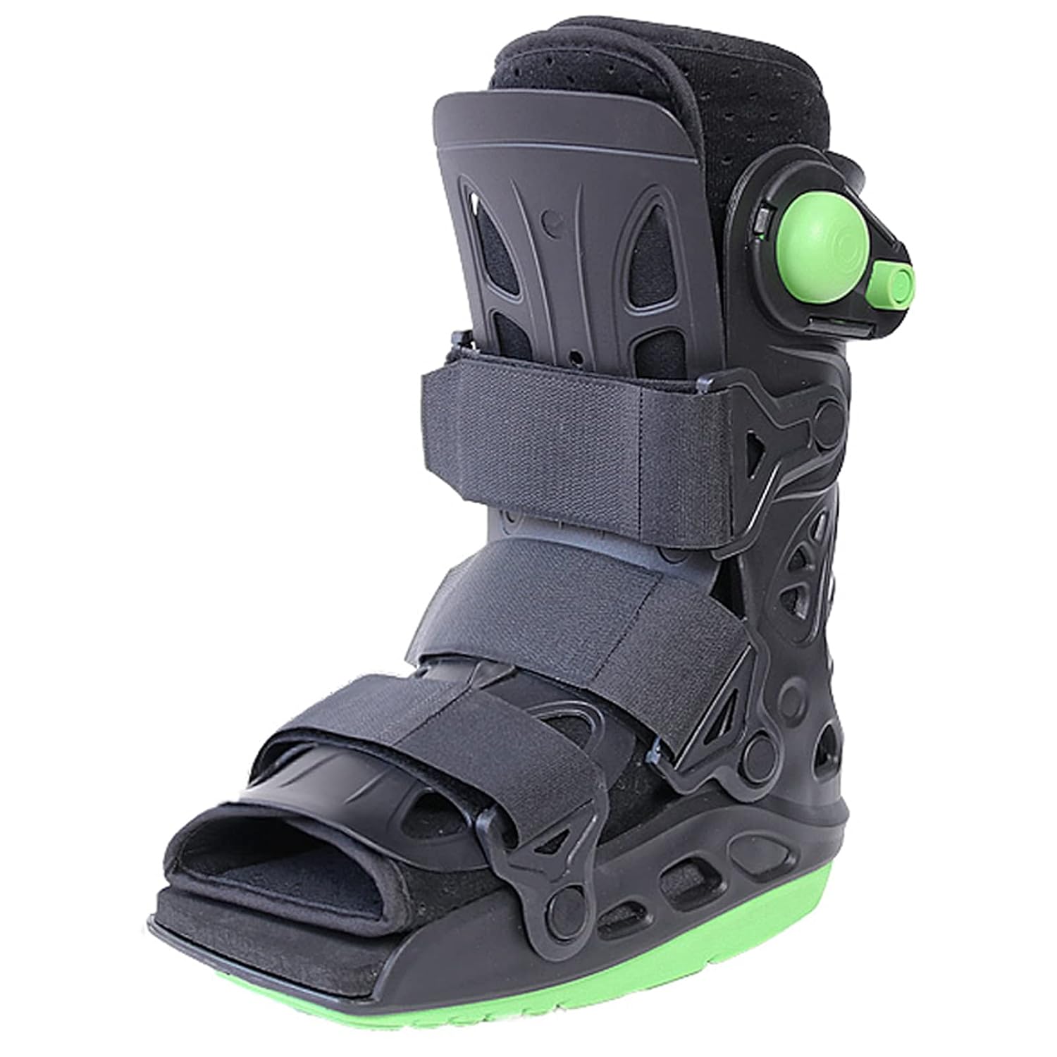 Foot Orthosis Plantar Splint Brace Advanced Walking Boots Fully Wrapped Double-Sided Controllable Airbag For Soreness Relief For Man Woman Black (Black L)