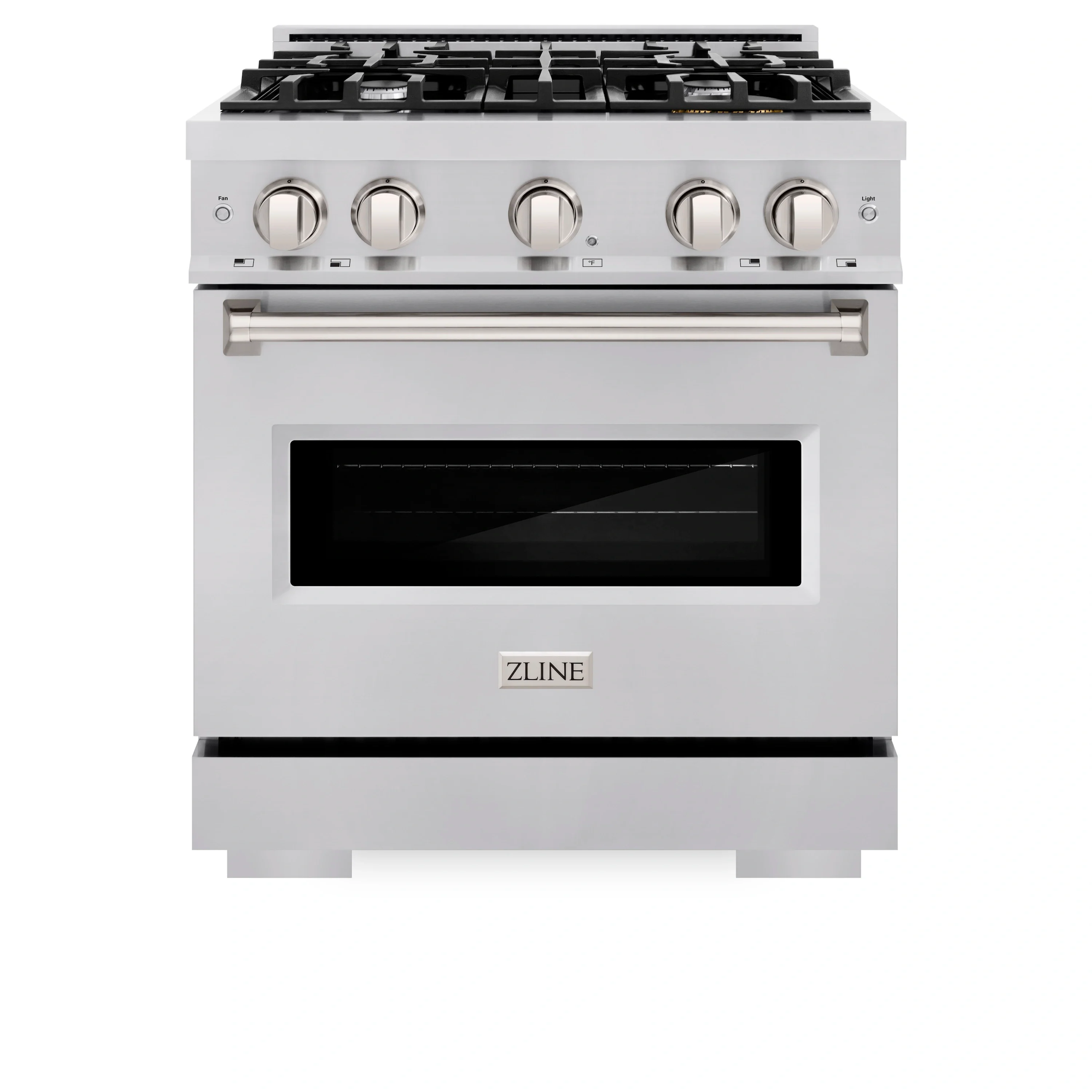 ZLINE 30-Inch Classic Series Dual Fuel Range with 4 Gas Burner Cooktop and 4.2 Cu. Ft. Electric Convection Oven in Stainless Steel (CDR30)
