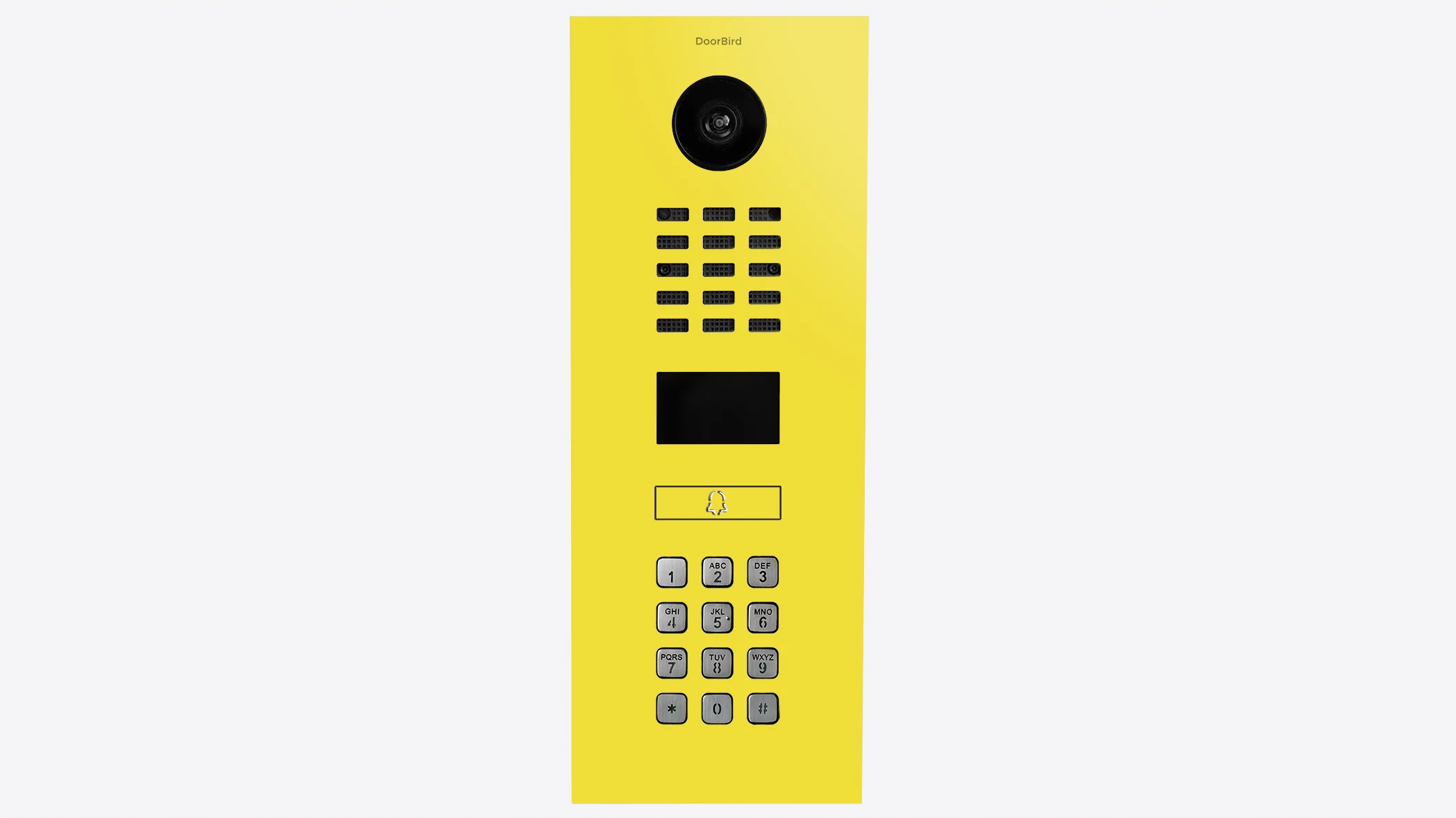 DoorBird D2101KV IP Video Intercom, 1 Call Button in Sulfur Yellow, RAL 1016