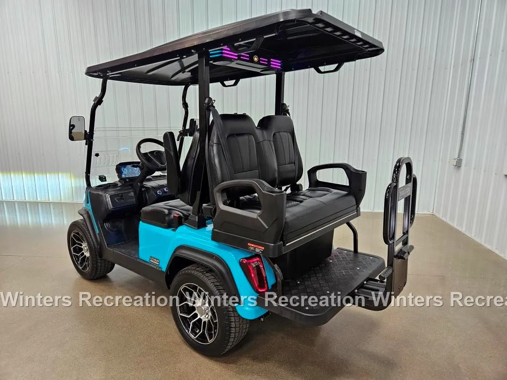 2025 Evolution D5 Ranger 2+2 Plus Lithium Ion Golf Cart, Sky Blue