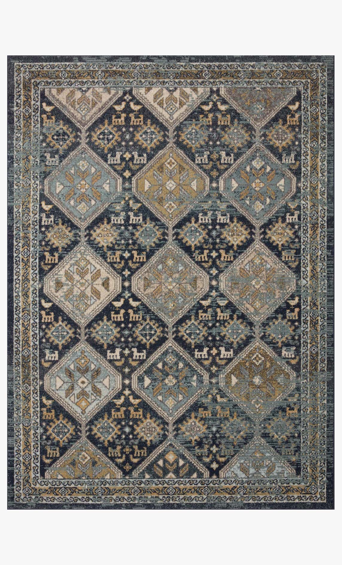 Loloi II Jocelyn Collection - Transitional Power Loomed Rug in Navy & Blue (JOC-02)