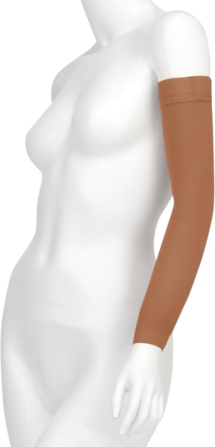 Juzo Soft 2001 20-30mmhg Standard Armsleeve with Silicone Top Band for Women,Cinnamon,5 (V)