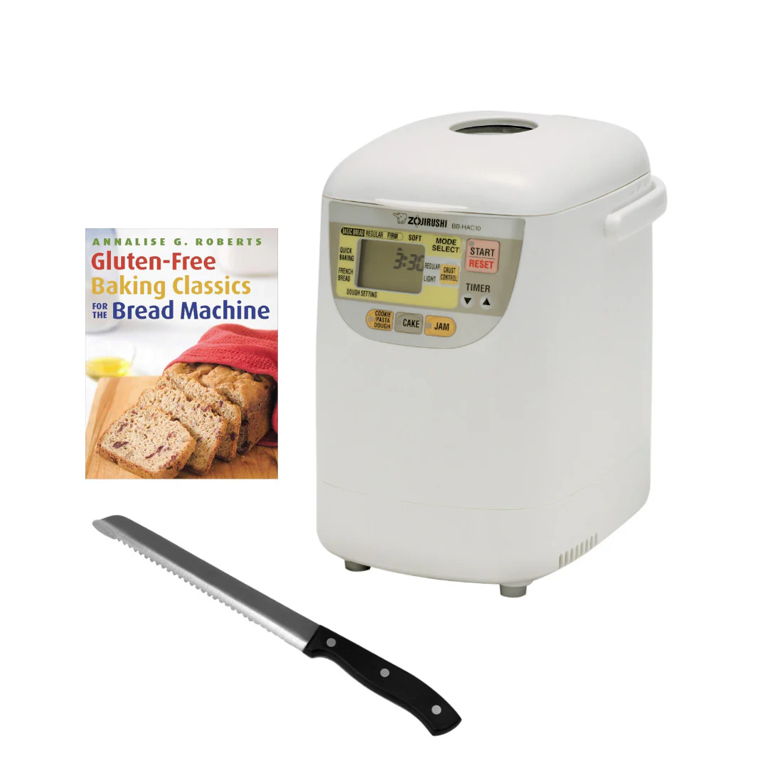 Zojirushi BB-HAC10 Home Bakery 1-Pound-Loaf Mini Breadmaker Gluten-Free Bundle