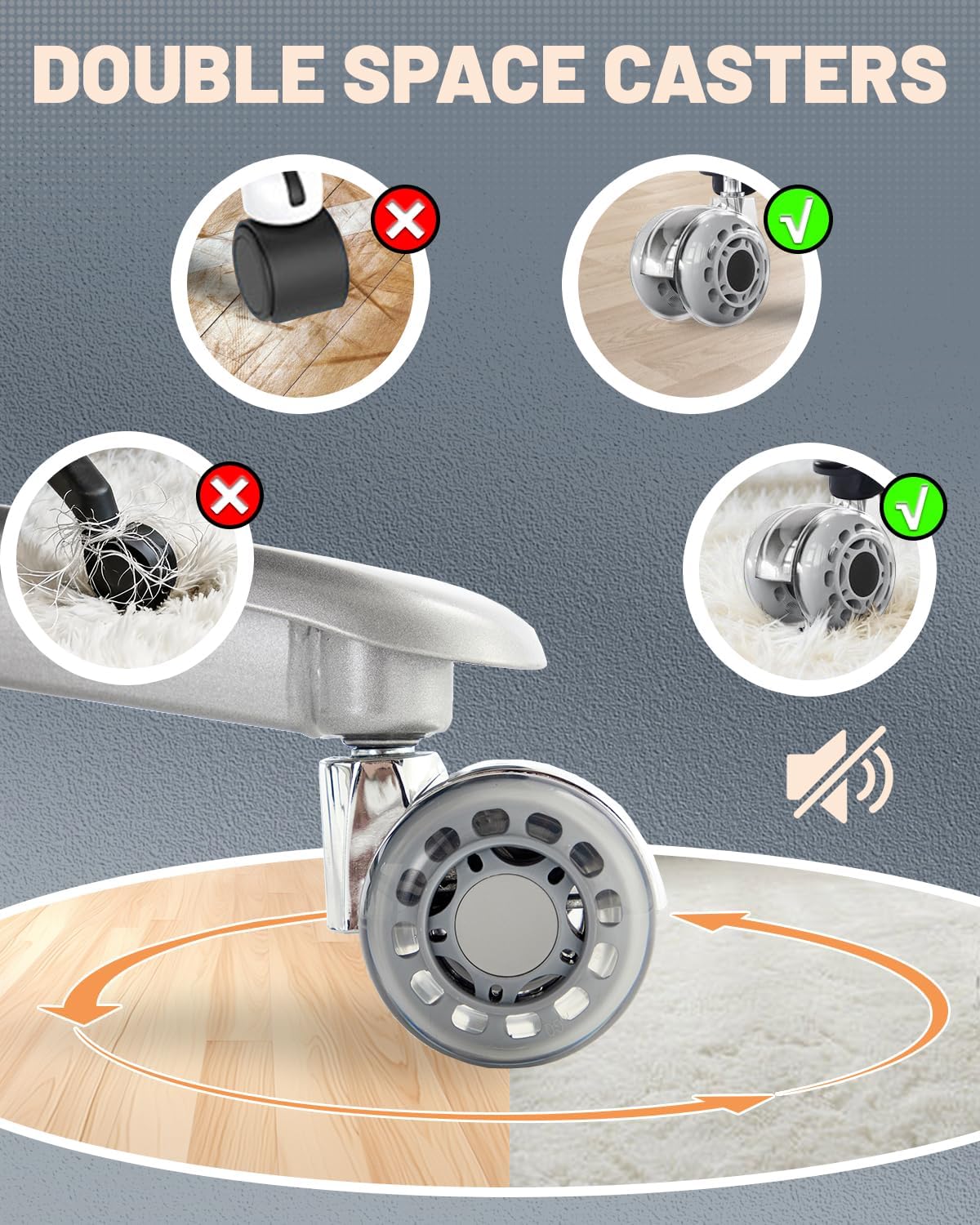 800lbs Executive Chairs with 5D Flip Arms, Heavy Duty Office Chair with Adjustable Lumbar Support, Office Chair for Heavy People, Big and Tall chair with Quiet Rubber Wheel and Extra Wide seat