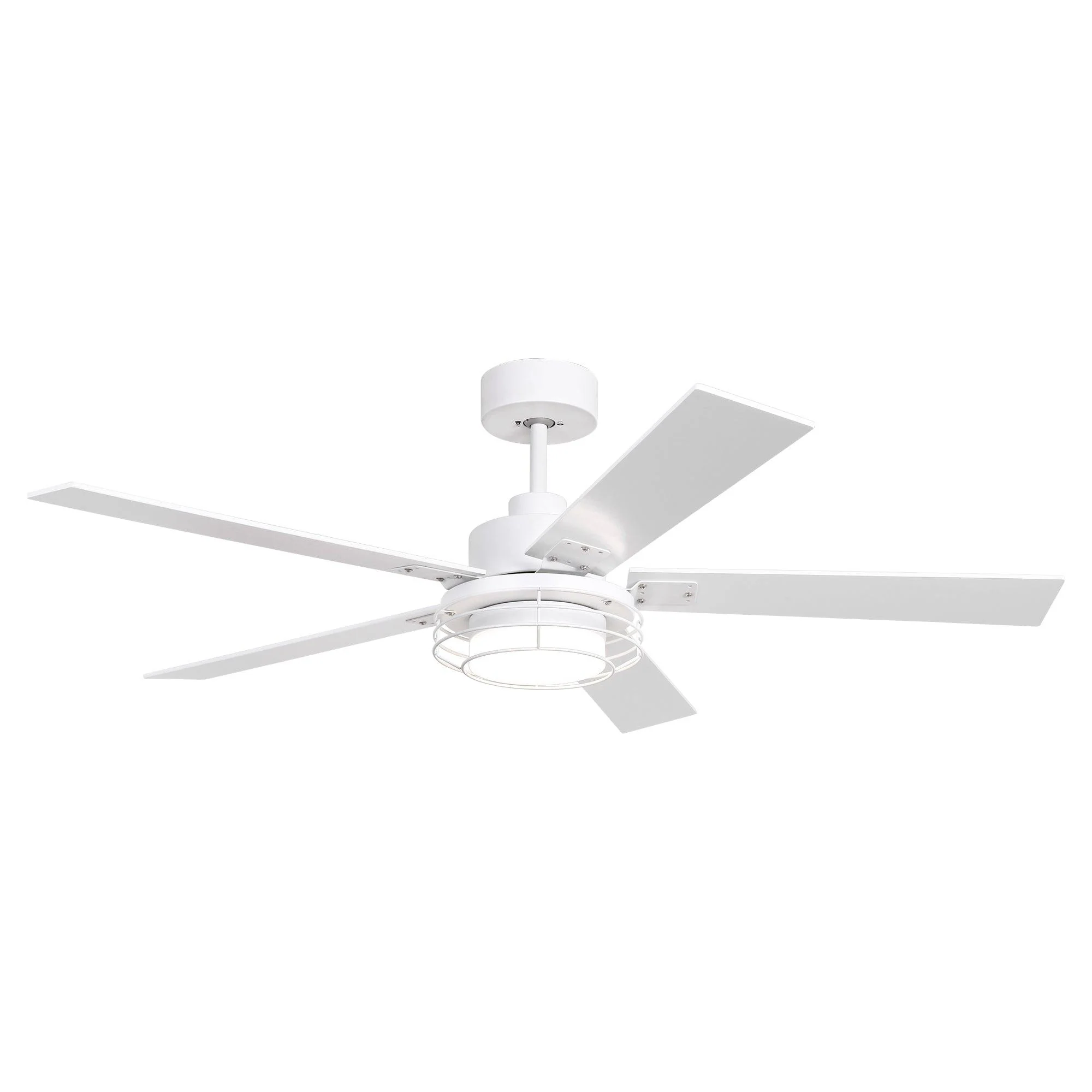 Parrot Uncle 52-Inch Bernice DC Motor Industrial Downrod Ceiling Fan with LED Light and Remote Control