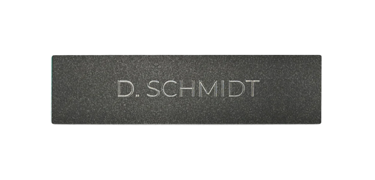 DoorBird Nameplate for One Call Button D21X  in DB 703 Stainless Steel- Individual Engraving