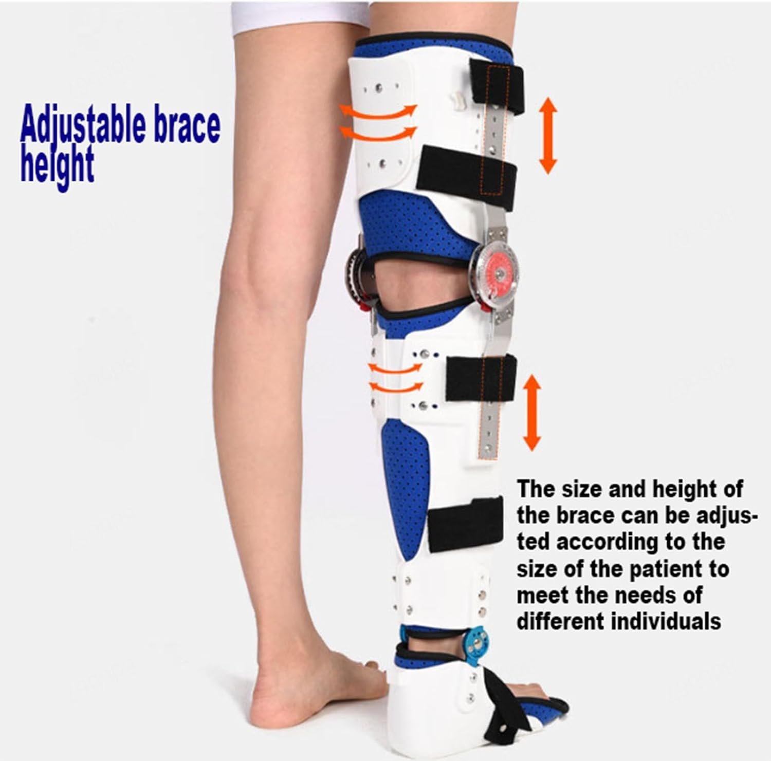 Hinged Knee Brace ROM Knee Immobilizer Post Op Knee Leg Brace Orthopedic Patellar Stabilizing Locking Knee Brace with Side Stabilizers for ACL, Meniscus Tear, MCL,for Knee (Left
