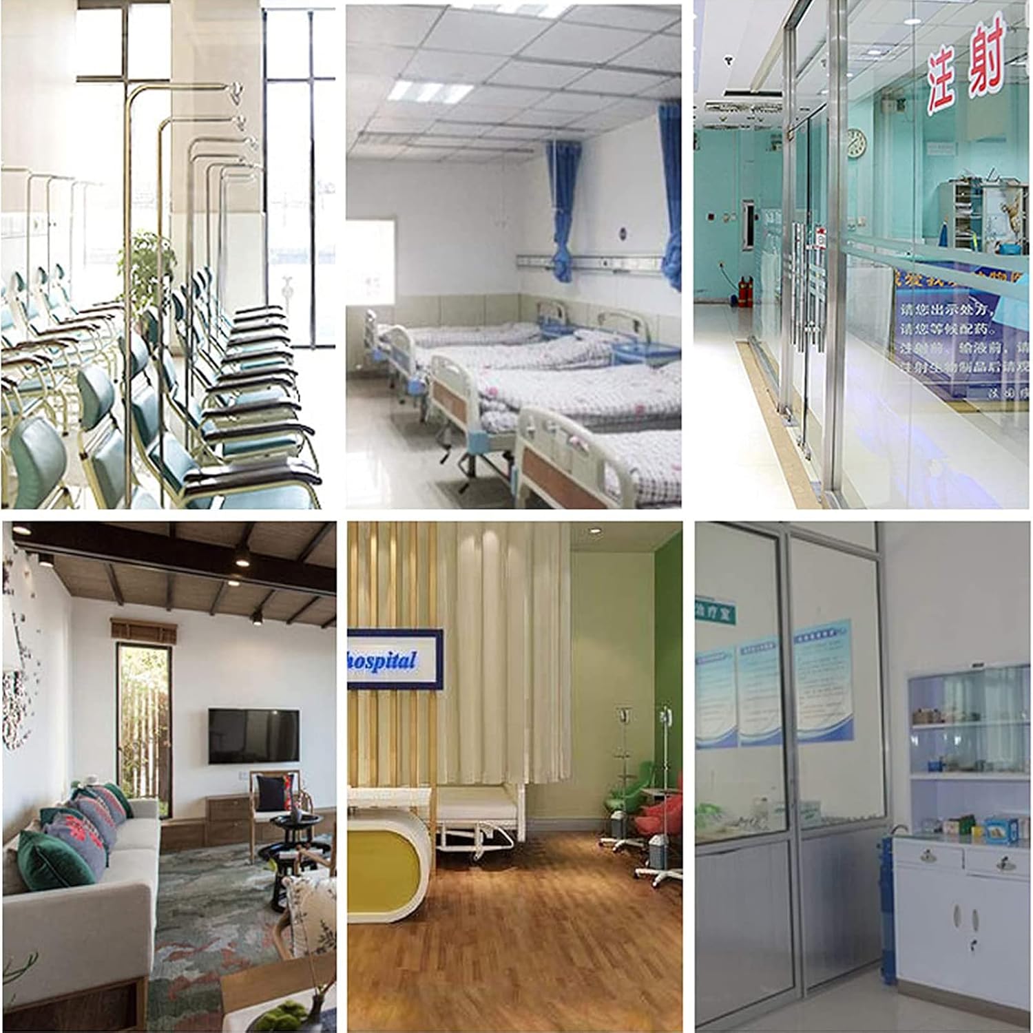 Adjustable Stainless Steel Infusion Stand, IV Drip Pole with 4 Hooks, Height Adjustable Medical Equipment for Hospital & Home Use