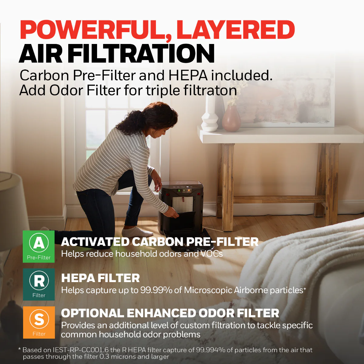 Honeywell HPA5100B Allergen+ True HEPA Air Purifier for Smoke, Pollen, and Dust