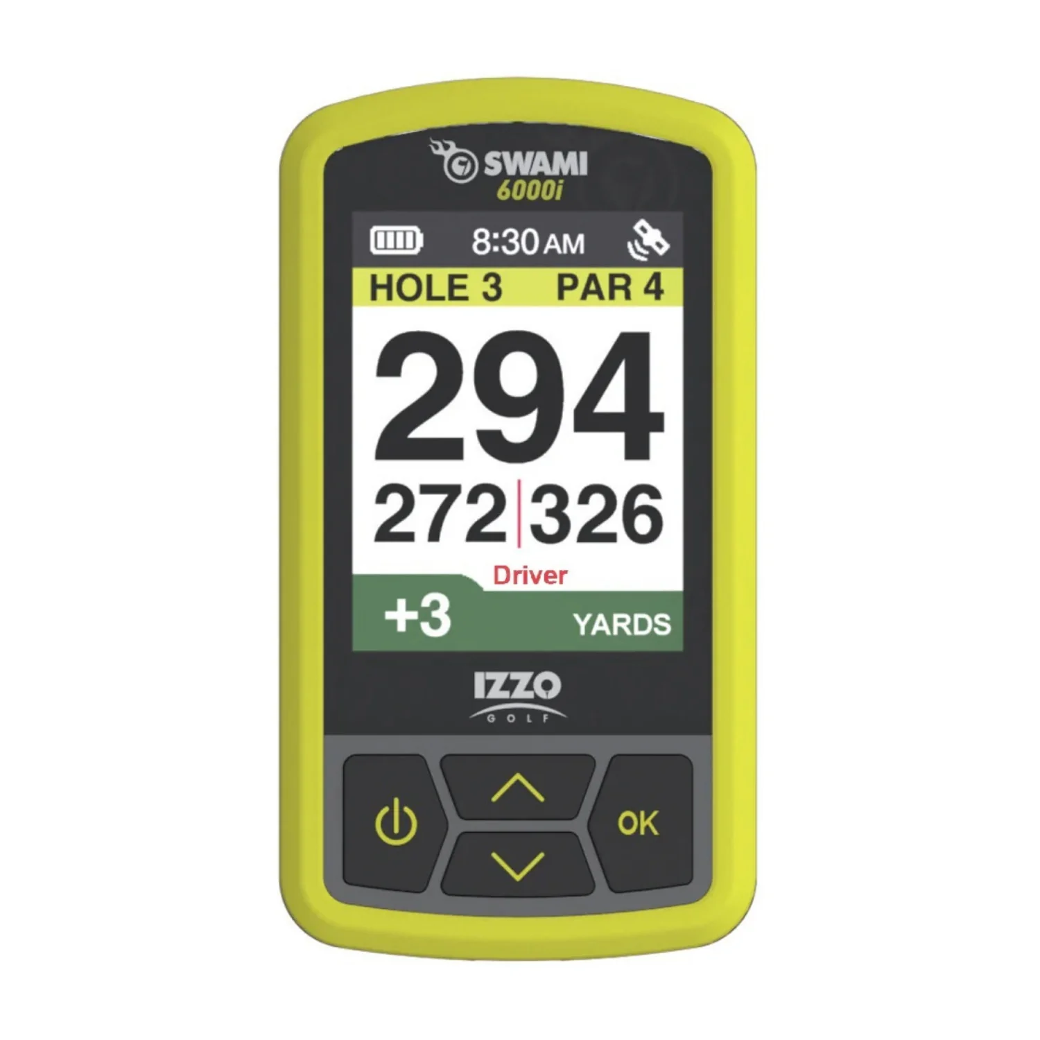 Izzo Golf Swami 6000I GPS Rangefinder - Preloaded with 38,000 course (Yellow)