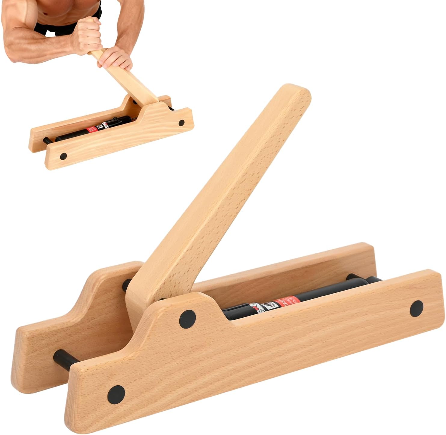 tonchean Arm Wrestling Training Equipment Wooden Forearm Strengthener Adjustable Arm Trainer for Professional & Non-Professional, Adjustable Hydraulic Resistance (Levels 1–12)