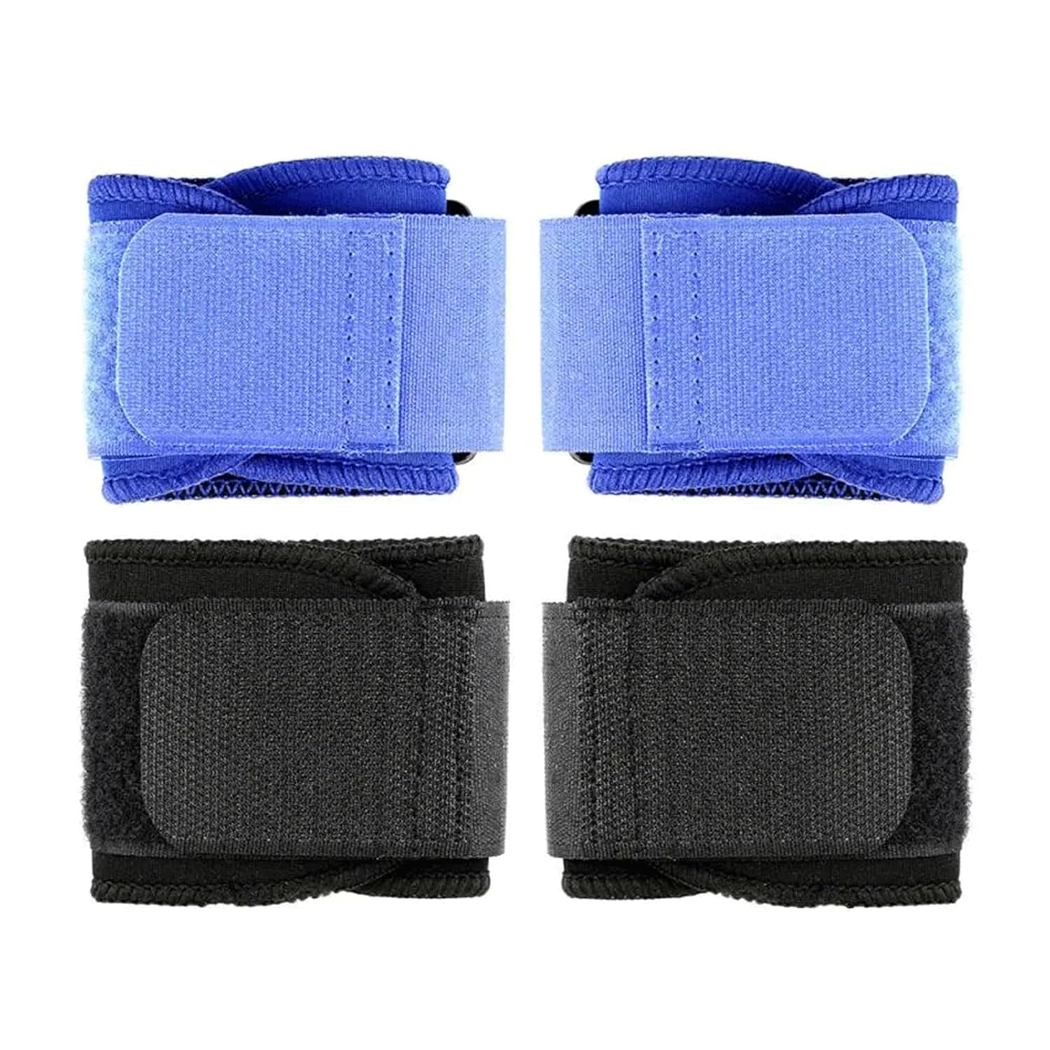 Sport Wristband Adjustable Sports Wrist Brace Injury Wrap Bandage Support Gym Strap Safety Protector 1Pair(Blue)