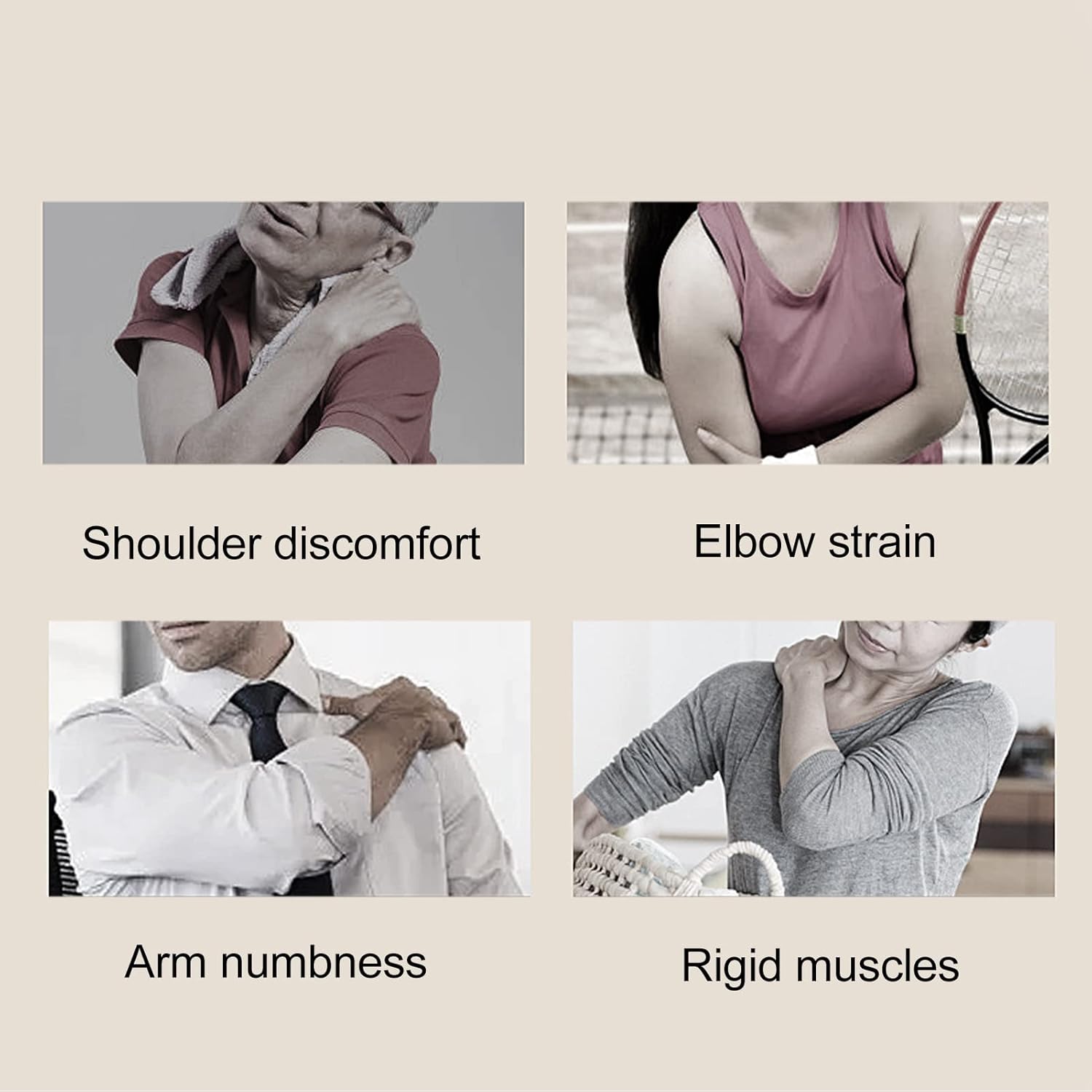 Sonew Heating Full Arm Brace, USB Shoulder Massage Compression Hot Compress Wrap Brace