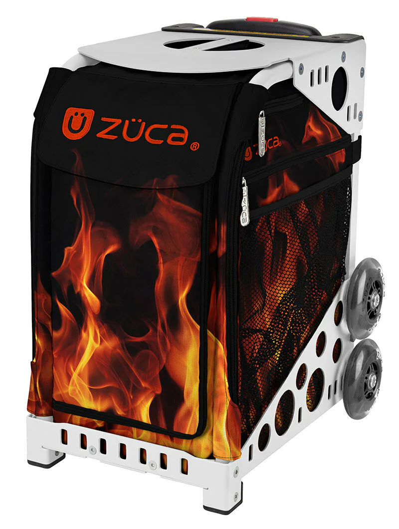 Zuca Blaze Sport Bag and White Frame with Flashing Wheels