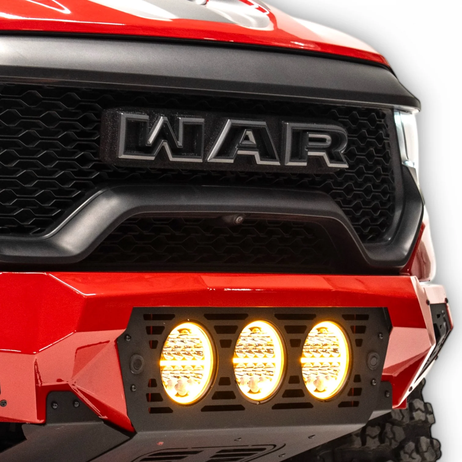 RAM TRX Baja Front Bumper w/ 3 Center Lights & Skid Plate 2021-2024