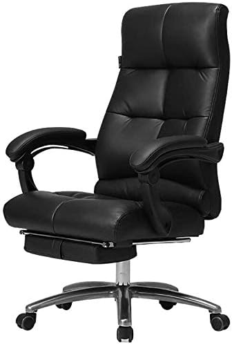Executive Swivel Adjustable Swivel Office Desk Chair with Armrests Lumbar Support Desk Ergonomic Chair Chairs Degree Large Angle Reclining Office Leather Swivel Chair Boss Computer