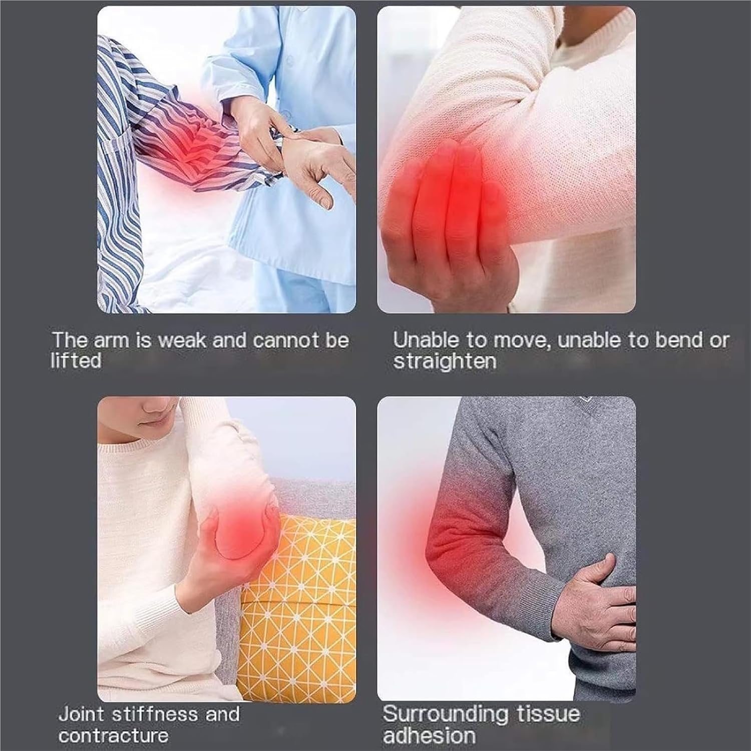 Electric Elbow Joint Rehabilitation Device, Arm Rehabilitation Device, Hinged Elbow Brace Arm Exerciser with Remote Control & Intelligent Timing, Arm Exerciser for Stroke Hemiplegia Patients.(Right)