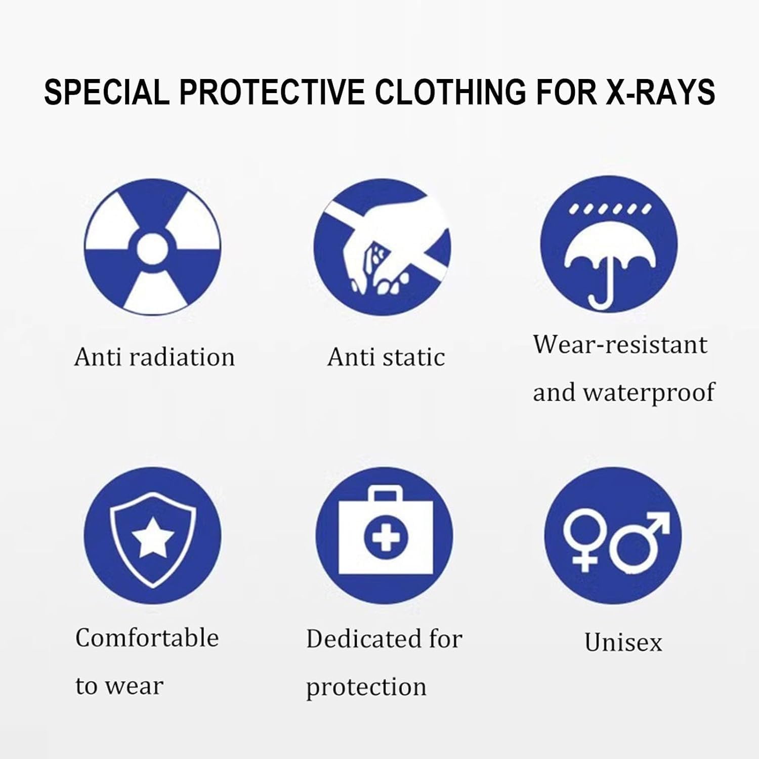 BKEKM Lead X-ray Apron Medical Use Radiation Apron 0.35mmpb /0.5mmpb X-ray Lead Apron Lightweight Adjustable X-ray Lead Vest