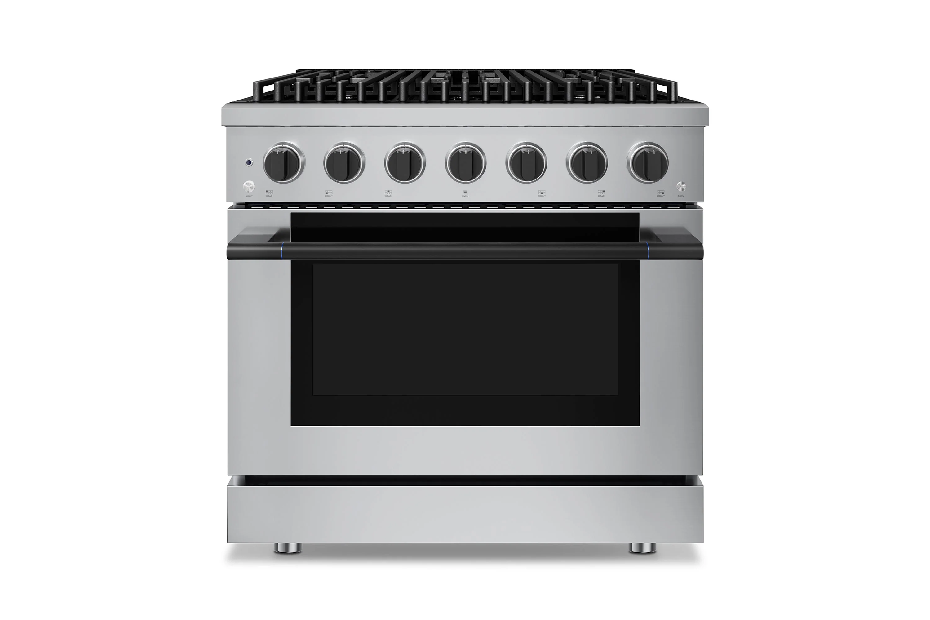 Hauslane HausPro Series 36-Inch Gas or Dual Fuel Range with 6 Burners and Convection Oven in Stainless Steel