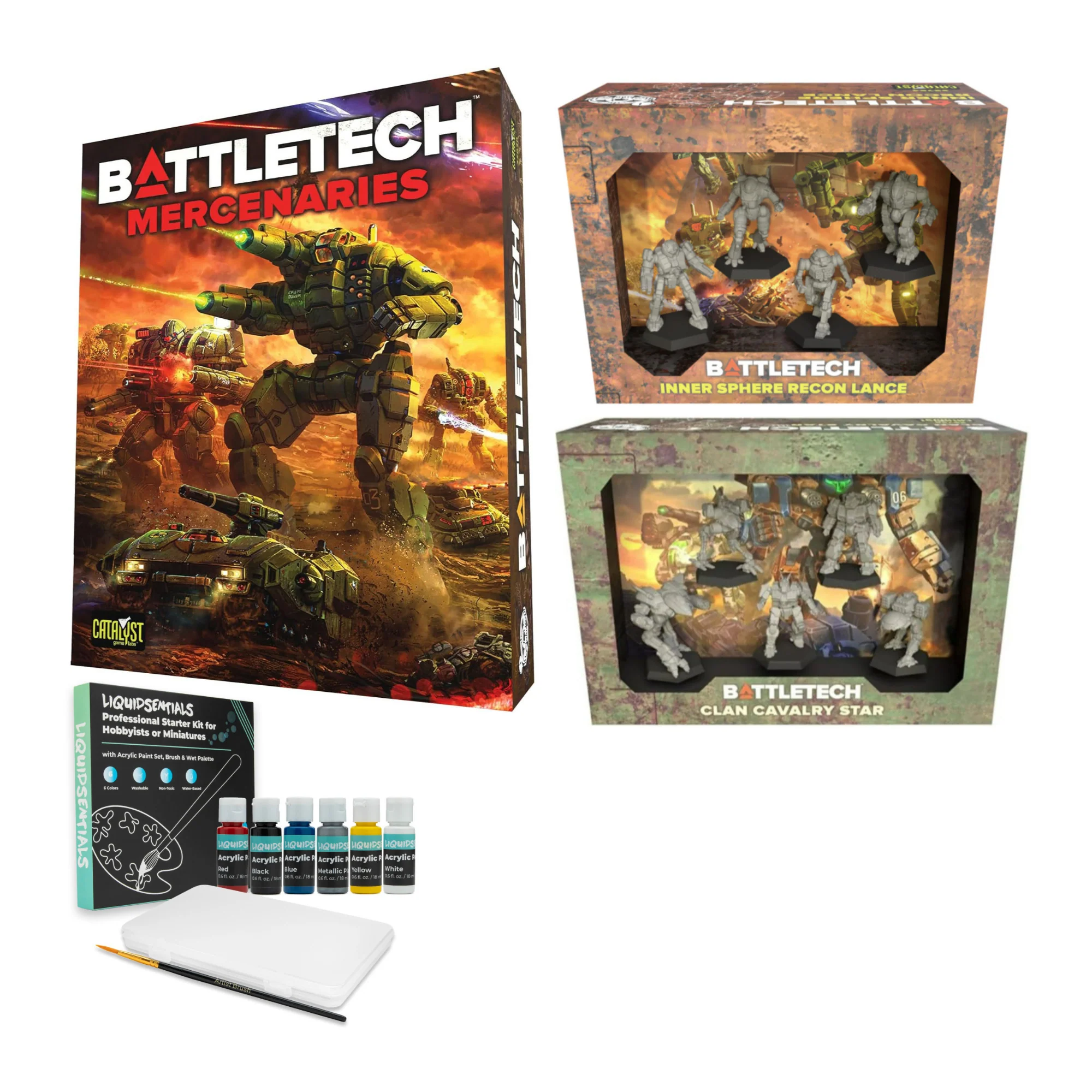 Catalyst Game Labs BattleTech Standard Edition Mercenaries Box Set Bundle