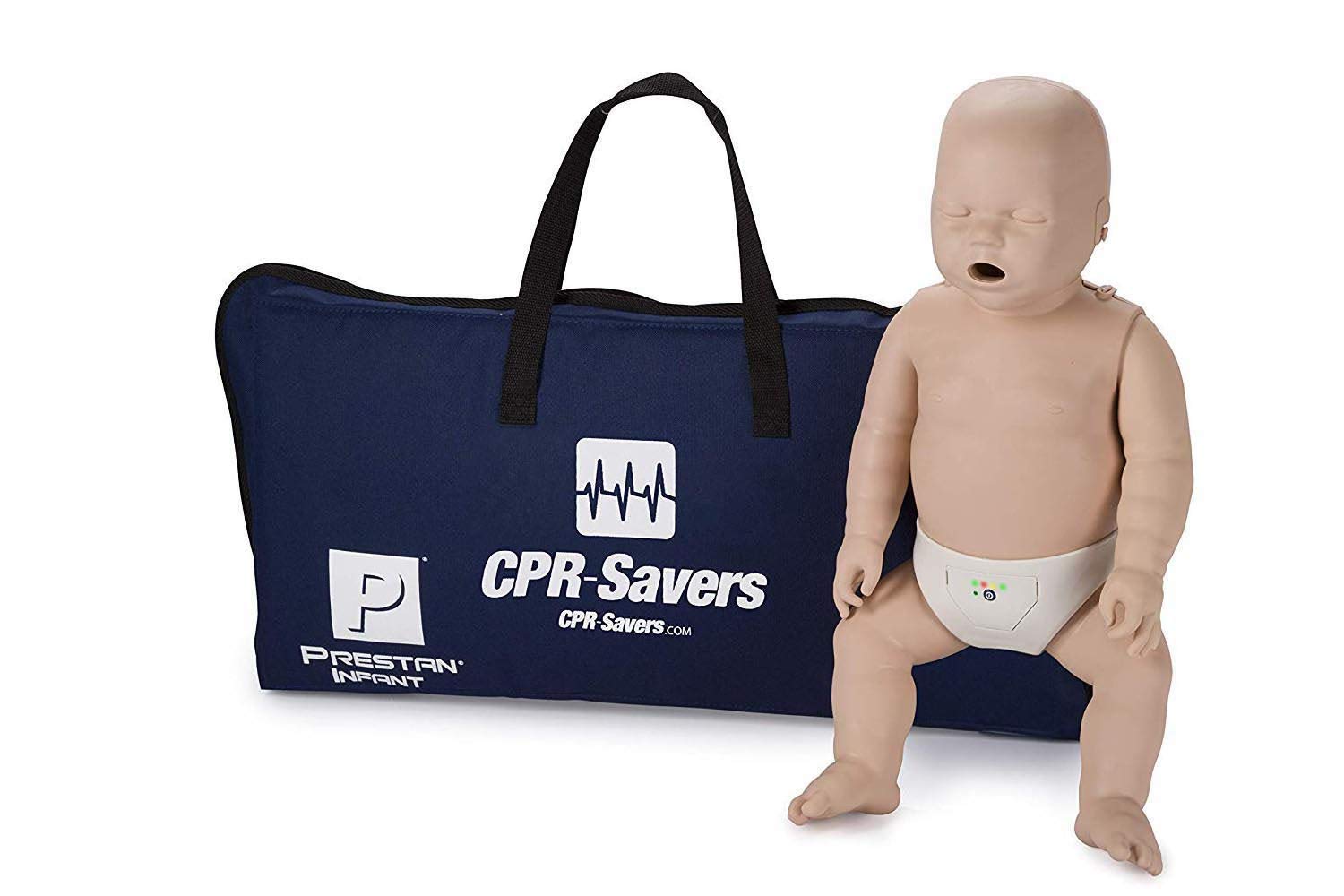 CPR Savers Prestan Professional Infant CPR Training Manikin with 2019 AHA Feedback Monitor, Medium Skin, PP-IM-100M-MS