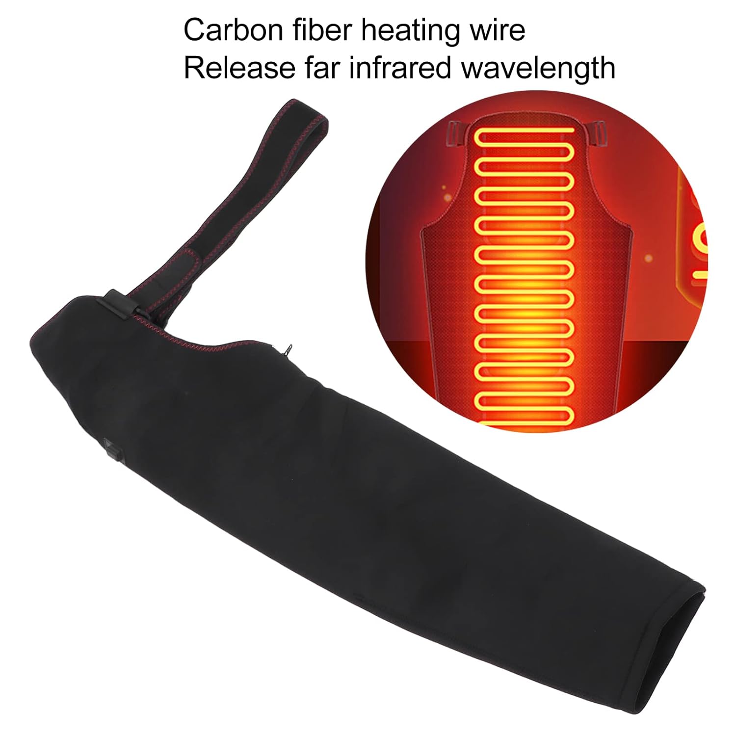 Sonew Heating Full Arm Brace, USB Shoulder Massage Compression Hot Compress Wrap Brace