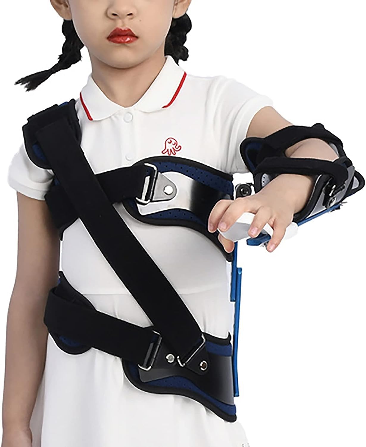KEULEN Child Shoulder Abduction Fixed Brace, Adjustable Shoulder Supports Immobilizer, Adjustable Arm Length/abduction Angle, Flannelette Fabric, for Fracture Dislocation Injury Support Fixation