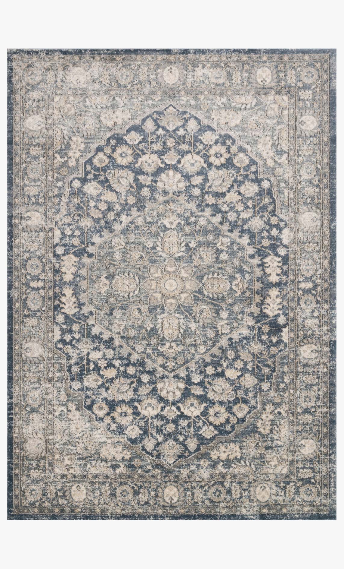 Loloi II Teagan Collection - - Power Loomed Rug in Denim & Mist (TEA-01)