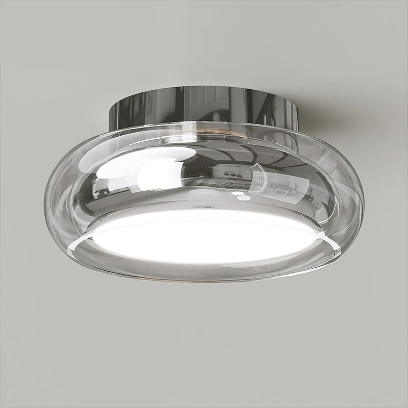 Minimalist Chrome Glass Ceiling Light