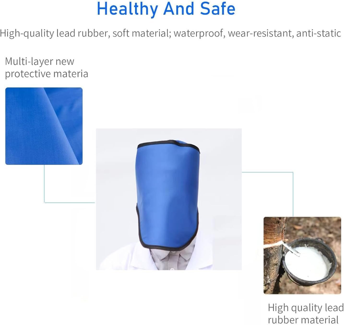 BKEKM Lead Cap Medical Use X-ray Lead Cap Head Shield Labs X-ray Shielding Cap 0.35mmpb/0.5mmpb for Head and Face Lead Apron